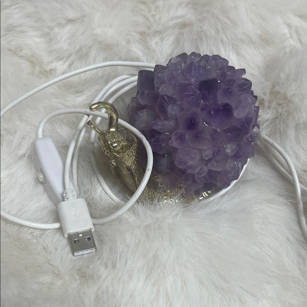 Purple Crystal USB Lamp